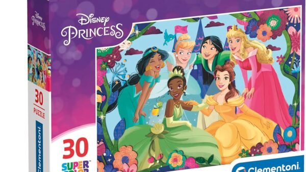 Clementoni- Disney Princess Supercolor Princess-30 Pièces, Enfants 3 Ans, Puzzle Dessin Animé-Fabriqué en Italie, 20276