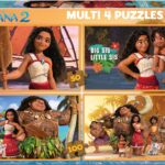 Educa - Lot de 4 Puzzles progressifs pour Enfants de 50 à 150 pièces avec des Images de Moana 2. Dimensions : 34 x 24 cm. Recommandé à partir de 3 4 5 Ans (20104)