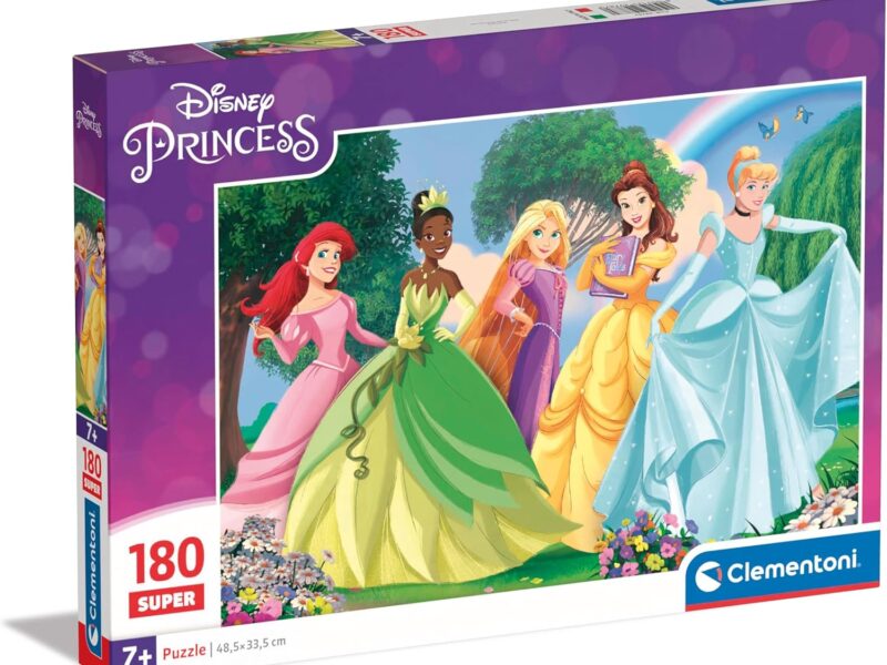 Clementoni Puzzle Super Princess 180 Pièces - Supercolor, Puzzle pour Enfants, Disney, Fabriqué en Italie, 29787