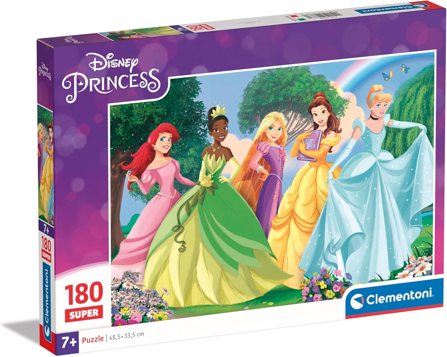 Clementoni Puzzle Super Princess 180 Pièces - Supercolor, Puzzle pour Enfants, Disney, Fabriqué en Italie, 29787