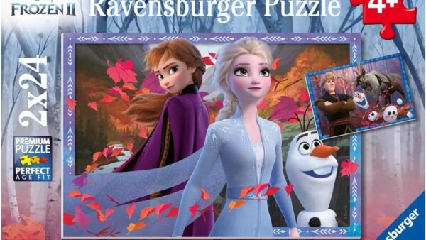 Ravensburger - Puzzle Enfant - Puzzles 2x24 p - vers des contrées glacées - Disney La Reine des Neiges 2 - Dès 4 Ans - 05010