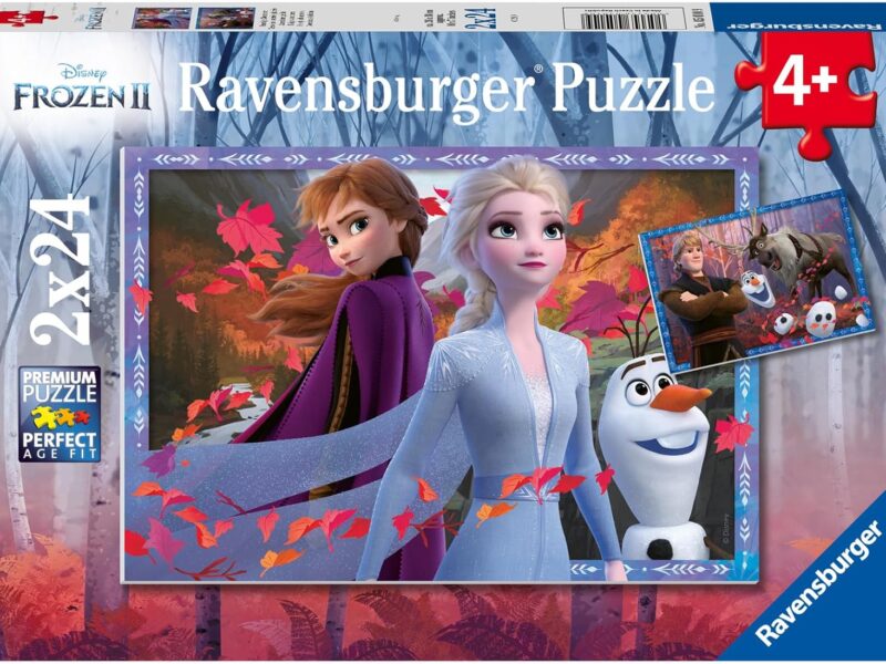 Ravensburger - Puzzle Enfant - Puzzles 2x24 p - vers des contrées glacées - Disney La Reine des Neiges 2 - Dès 4 Ans - 05010