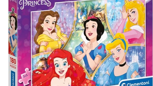 Clementoni - 29311 - Supercolor Puzzle - Disney Princess - 180 pièces - Puzzle Enfant - fabriqué en Italie, 7 Ans et Plus
