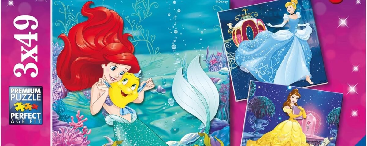 Ravensburger - Puzzle Enfant - Puzzles 3x49 p - Aventure des Princesses - Disney Princesses - Dès 5 Ans - 09350