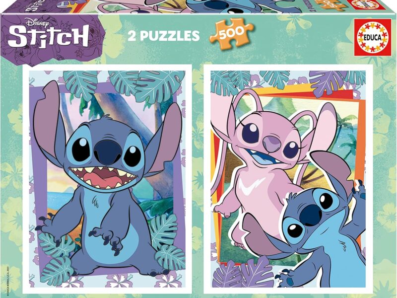 Educa - Lot de 2 Puzzles de 500 pièces chacun avec Images de Stitch. Dimensions : 34 x 48 cm. À partir de 11 Ans (19732)