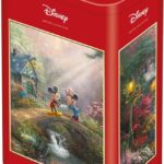 Schmidt Spiele 59928 Thomas Kinkade, Disney, Mickey et Minnie à Hawaï, Puzzle de 500 pièces dans une boîte Nostalgie, coloré