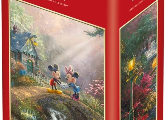 Schmidt Spiele 59928 Thomas Kinkade, Disney, Mickey et Minnie à Hawaï, Puzzle de 500 pièces dans une boîte Nostalgie, coloré