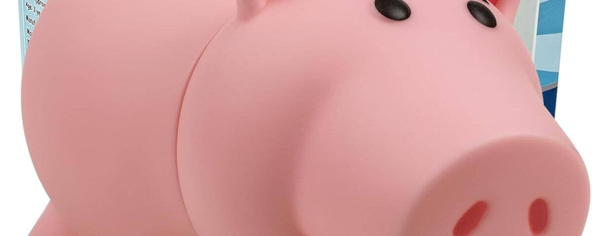 Queentas Tirelire Enfant Cochon Toy Story Hamm Tirelires décoratives Billet et Piece Tirelire Cadeau Enfant Garcon Fille (Couleur:Rose)