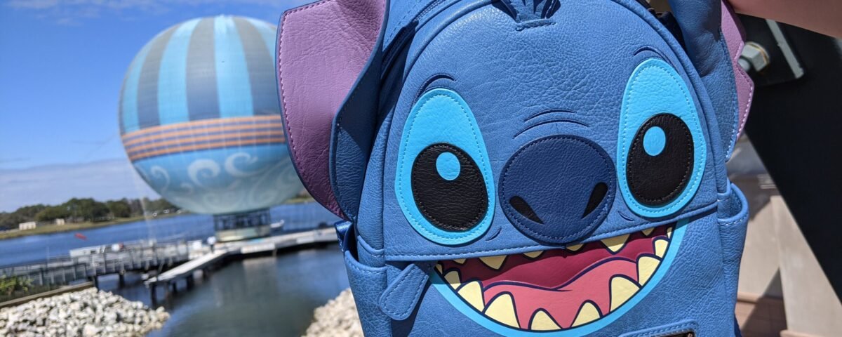 Stitch Loungefly backpack in Disney Springs scaled 1