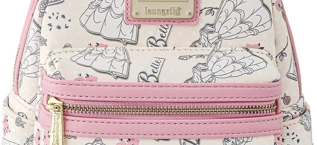 Loungefly Disney Beauty and the Beast Belle All Over Print Womens Double Strap Shoulder Bag Purse