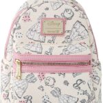 Loungefly Disney Beauty and the Beast Belle All Over Print Womens Double Strap Shoulder Bag Purse