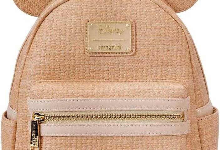 Loungefly Disney Mickey Mouse Woven Texture Mini sac à dos, marron, mini, marron