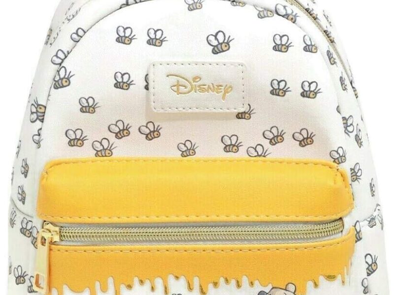 Hot Topic Loungefly Disney Winnie l'ourson Mini sac à dos, motif abeilles et miel, beige, mini, Moderne