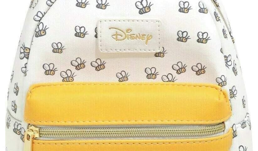 Hot Topic Loungefly Disney Winnie l'ourson Mini sac à dos, motif abeilles et miel, beige, mini, Moderne