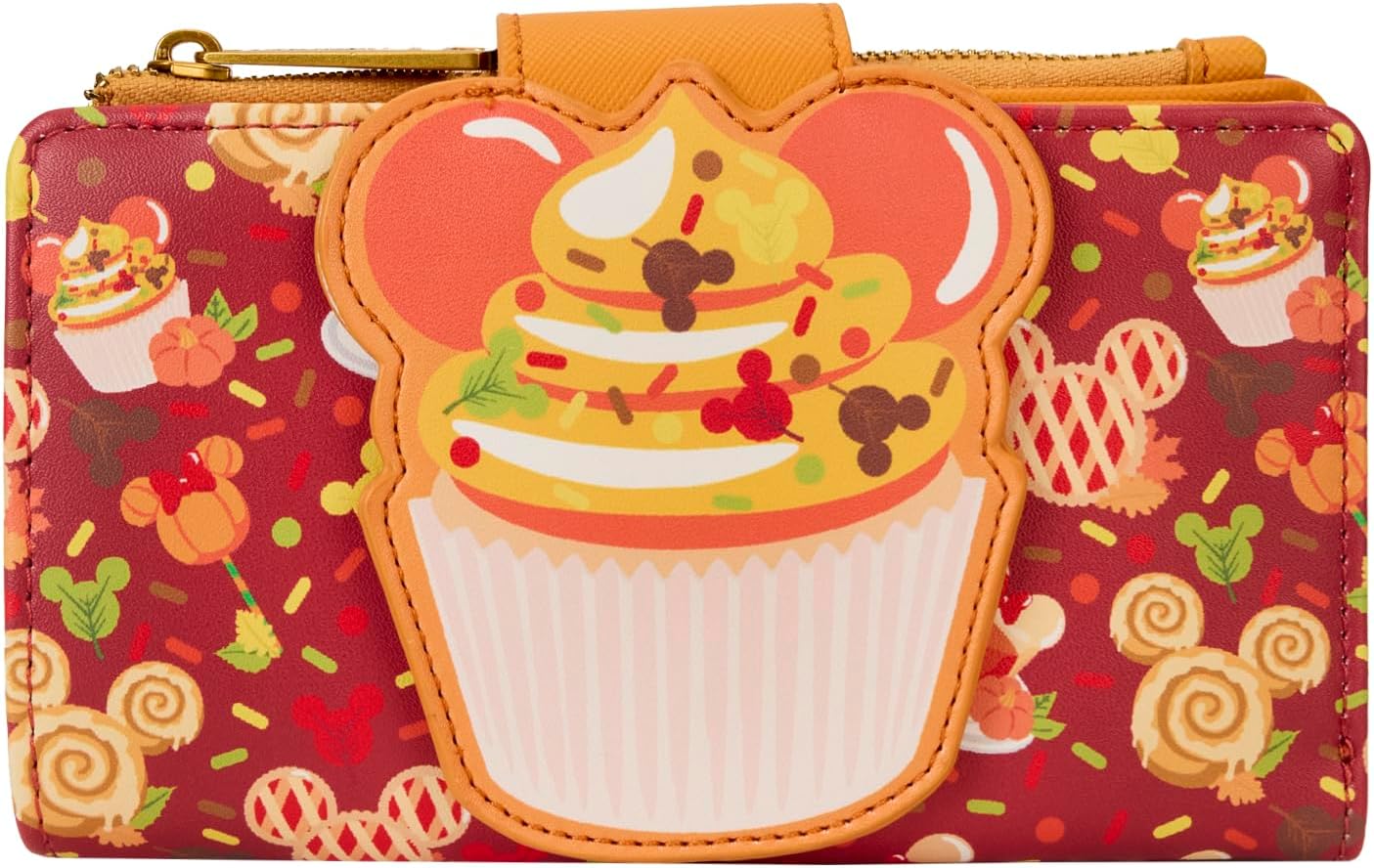 Loungefly Disney: Sweet Treats - Bifold Wallet - Mickey Mouse - Exclusivité Amazon - Porte-Monnaie Mignon à Collectionner - Idée de Cadeau - Étui Porte Cartes avec Plusieurs Fentes pour Les Cartes