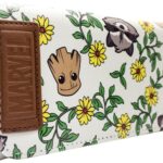 Guardians of the Galaxy Vol. 2 Groot Rocket Portefeuille/Porte-Monnaie Floral Tri-Fold avec Poche à Monnaie & Porte-Carte, Vert