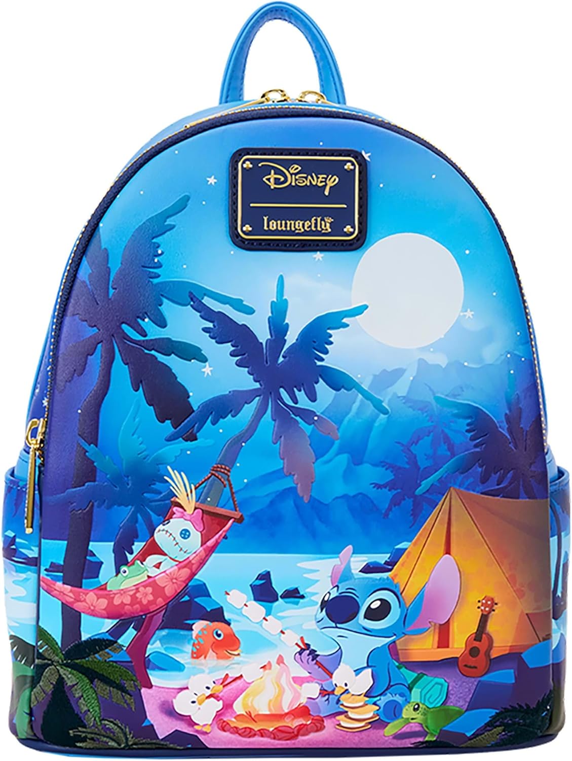 Loungefly Disney Stitch Camping Cuties Glow Mini sac à dos | Lilo & Stitch Sacs et sacs à dos