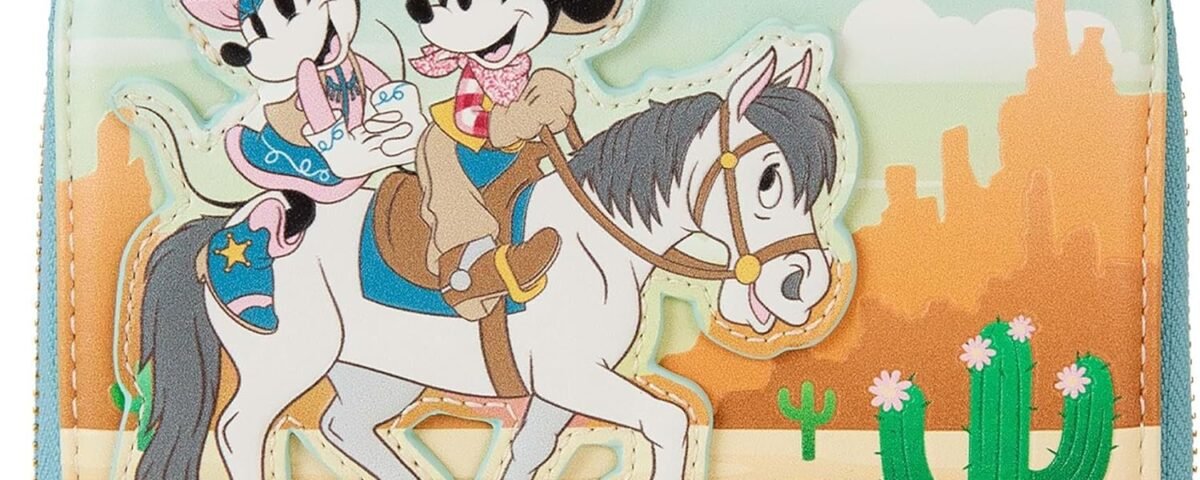 Disney by Loungefly Porte-Monnaie Western Mickey et Minnie, Noir, Standard, Portefeuille zippé