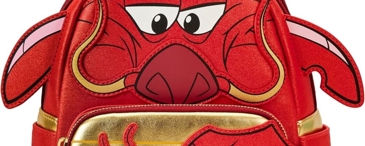Loungefly: Disney - Mulan 25TH Anniversary Mushu Glitter Cosplay Mini Backpack - Confidential
