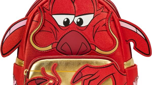 Loungefly: Disney - Mulan 25TH Anniversary Mushu Glitter Cosplay Mini Backpack - Confidential