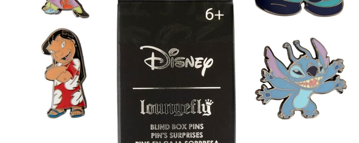 Loungefly Disney Lilo & Stich – Space Adventures – Broche en émail aveugle – Épingles en émail Disney : Lilo & Stitch – Jolie broche fantaisie à collectionner – pour sacs à dos et sacs – Idée cadeau