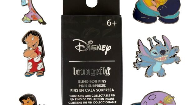 Loungefly Disney Lilo & Stich – Space Adventures – Broche en émail aveugle – Épingles en émail Disney : Lilo & Stitch – Jolie broche fantaisie à collectionner – pour sacs à dos et sacs – Idée cadeau