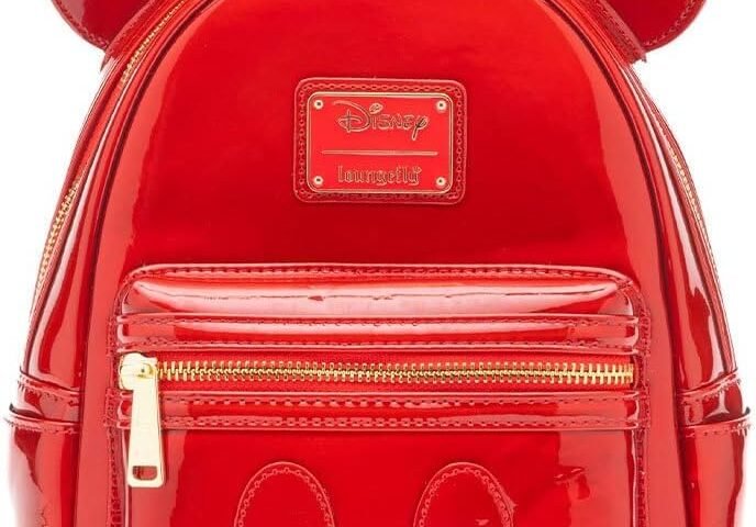loungefly Disney Mickey Mouse Holographic Series Womens Backpack - Ruby