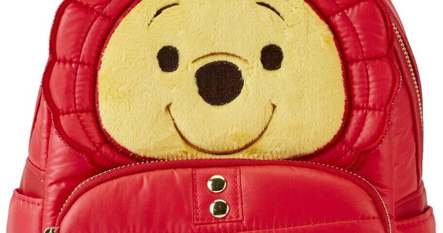 Winnie l'ourson Loungefly - Cosplay Doudoune Femme Mini Sac À Dos Rouge/Jaune Imitation Cuir
