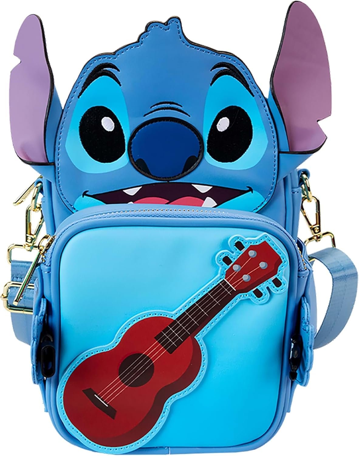 Sac à bandoulière Loungefly Disney Stitch avec motif ukulélé bleu