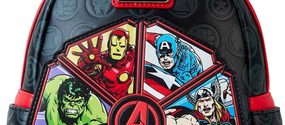 Loungefly - Marvel : Avengers 60th Anniversary Mini Backpack - Amazon Exclusive - Mignon Sac à Dos à Collectionner - Idée Cadeau - Marchandise Officielle - pour garçons, Filles, Hommes et Femmes
