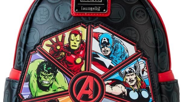 Loungefly - Marvel : Avengers 60th Anniversary Mini Backpack - Amazon Exclusive - Mignon Sac à Dos à Collectionner - Idée Cadeau - Marchandise Officielle - pour garçons, Filles, Hommes et Femmes