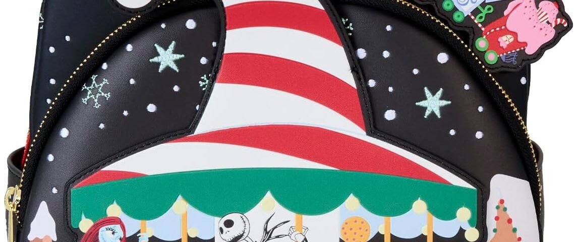 Loungefly Disney NBC Journey To Christmas Town Mini sac à dos, multicolore/vagues de la mer (Ocean Tides), taille unique