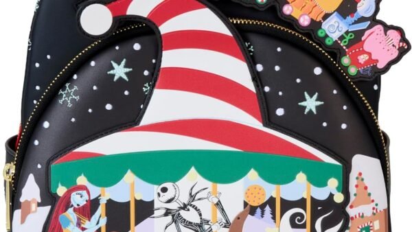 Loungefly Disney NBC Journey To Christmas Town Mini sac à dos, multicolore/vagues de la mer (Ocean Tides), taille unique