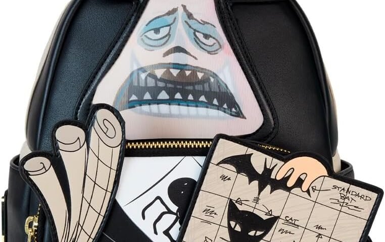 Loungefly Disney Nightmare Before Christmas Mayor with Plans Lenticular Mini Backpack, Multi, Mini