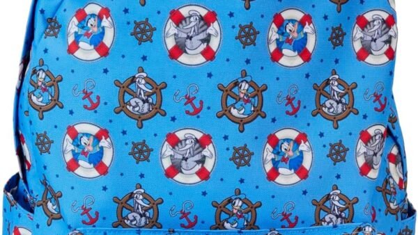 Loungefly Disney Donald Duck AOP 90th Anniversary Sac à dos en nylon pour enfant Multicolore, bleu, taille unique