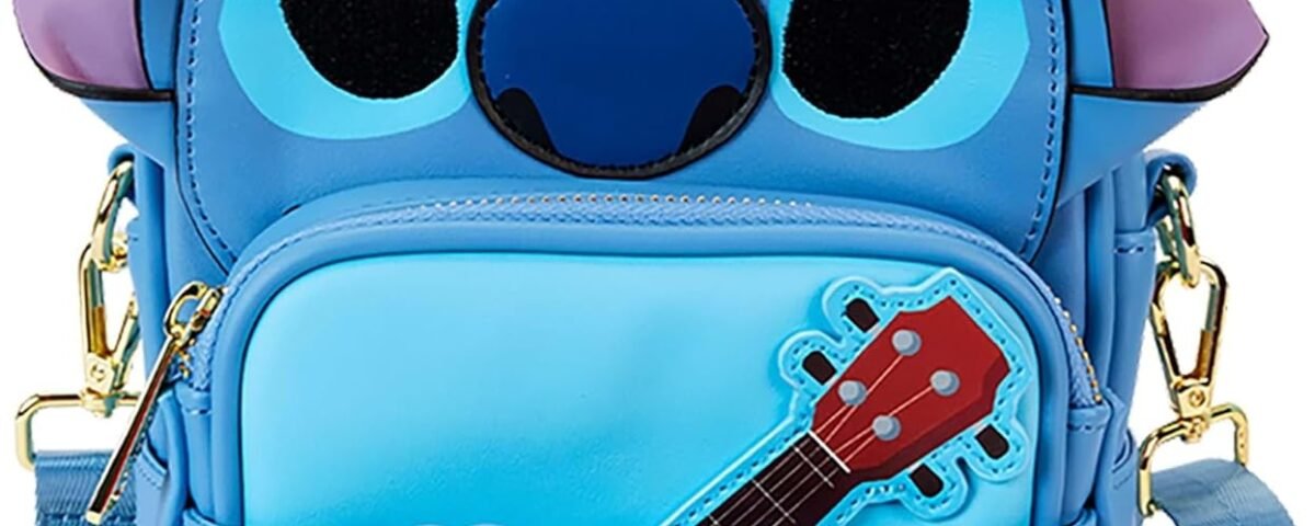 Loungefly Disney Stitch Sac à bandoulière avec porte-monnaie Motif ukulélé Bleu