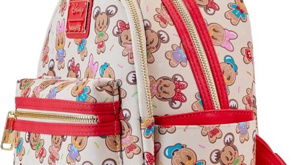 Loungefly Disney Mickey & Friends Mini sac dos avec bandeau d'oreille Motif biscuits en pain d' pice, multicolore, MINI, Mini sac dos