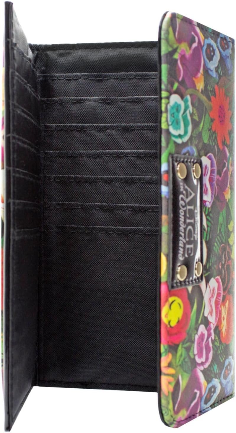 Portefeuille Alice au Pays des Merveilles motif floral vert