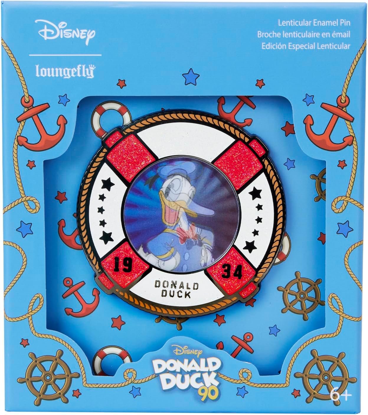 Loungefly Disney Donald Duck 90th Anniversary 3 Inch Collector Box Pin