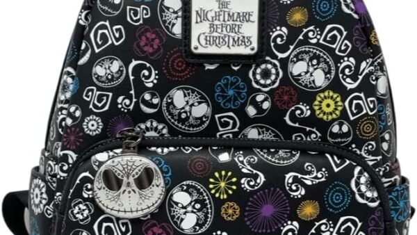 Loungefly Disney NBC Sugar Skull Glow in the Dark AOP