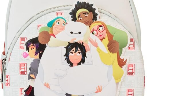 Loungefly Disney Big Hero 6 Mini sac à dos Baymax Gang 10e anniversaire