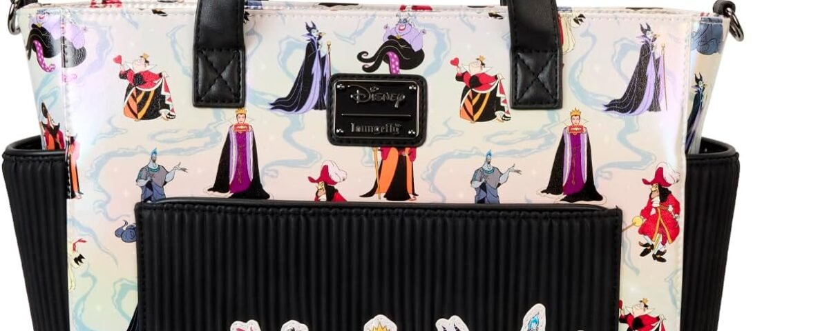 Loungefly Disney Villains AOP Sac à dos convertible et sac fourre-tout