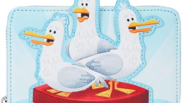 Loungefly Disney Portefeuille zippé Le Monde de Nemo et Mouettes Mine Mine, multicolore, Fermeture éclair sur le