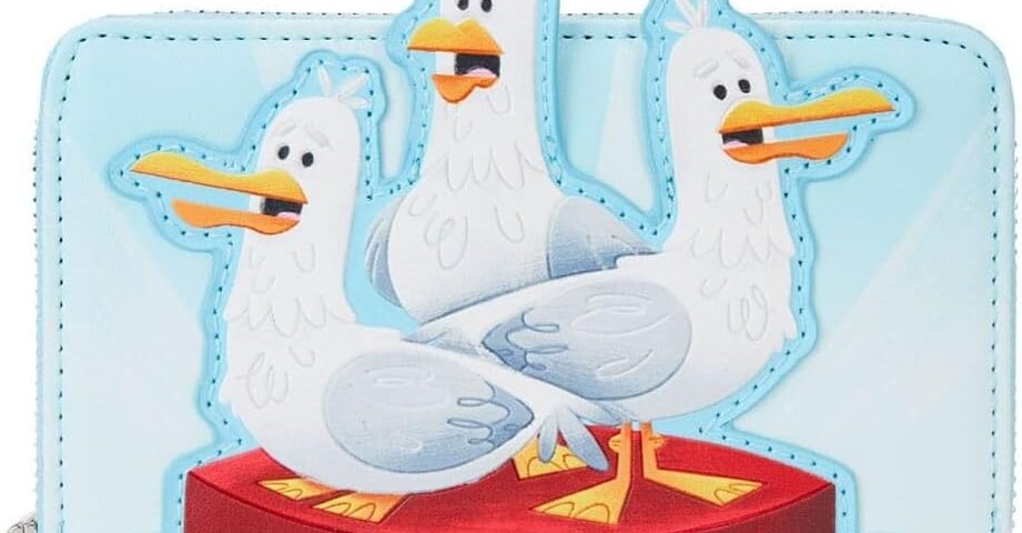 Loungefly Disney Portefeuille zippé Le Monde de Nemo et Mouettes Mine Mine, multicolore, Fermeture éclair sur le