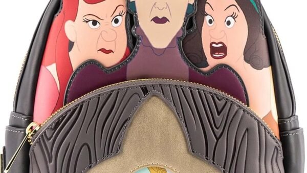 Loungefly Disney Villains Scene Evil Stepmother and Stepsisters Womens Double Strap Shoulder Bag Purse