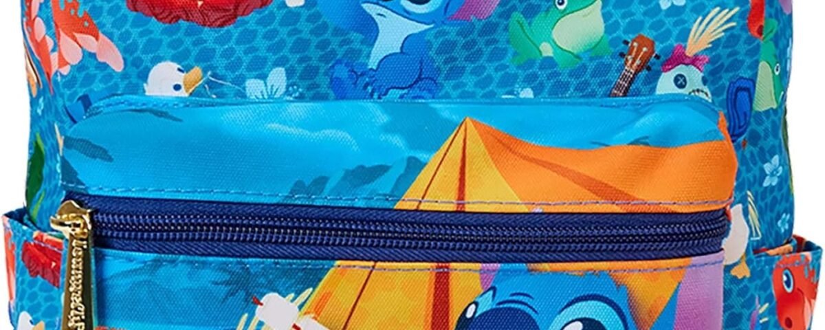 Loungefly Disney by sac à dos Mini Lilo and Stitch Camping Cuties AOP