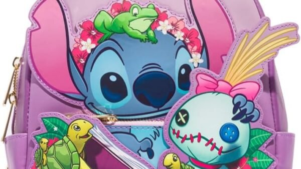 Loungefly Disney Lilo and Stitch Scrump Reading Mini Backpack
