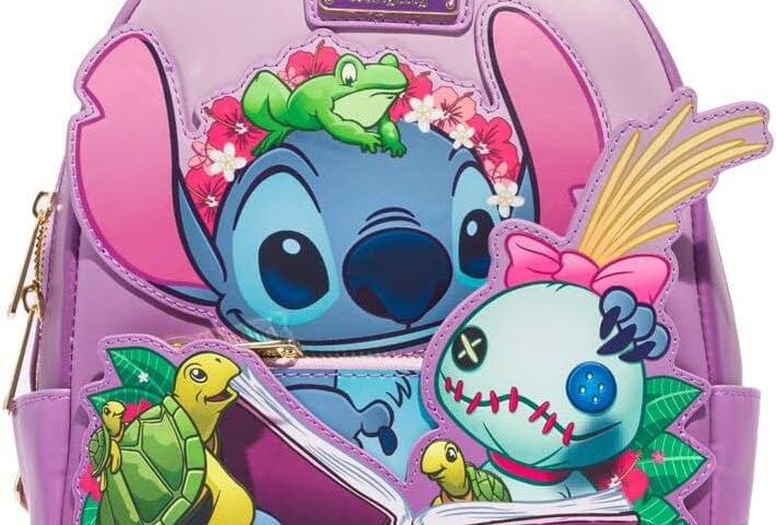 Loungefly Disney Lilo and Stitch Scrump Reading Mini Backpack