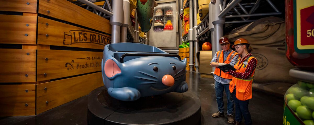 remys ratatouille adventure epcot construction interior