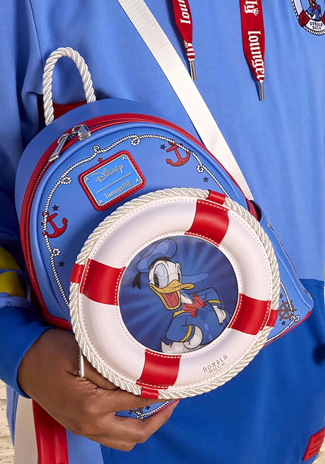 Loungefly Disney Donald Duck Mini sac à dos lenticulaire 90ème anniversaire